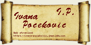 Ivana Počeković vizit kartica